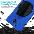 thumbnail image 6 of TECH CIRCLE Kids Case for Samsung Galaxy Tab A 8.0 (SM-T387) Tablet 2018 - Heavy Duty Portective Rugged Hard Case with [Kickstand & Shoulder/Hand Straps] Portable Sturdy Child Friendlys Cover, Blue, 6 of 8