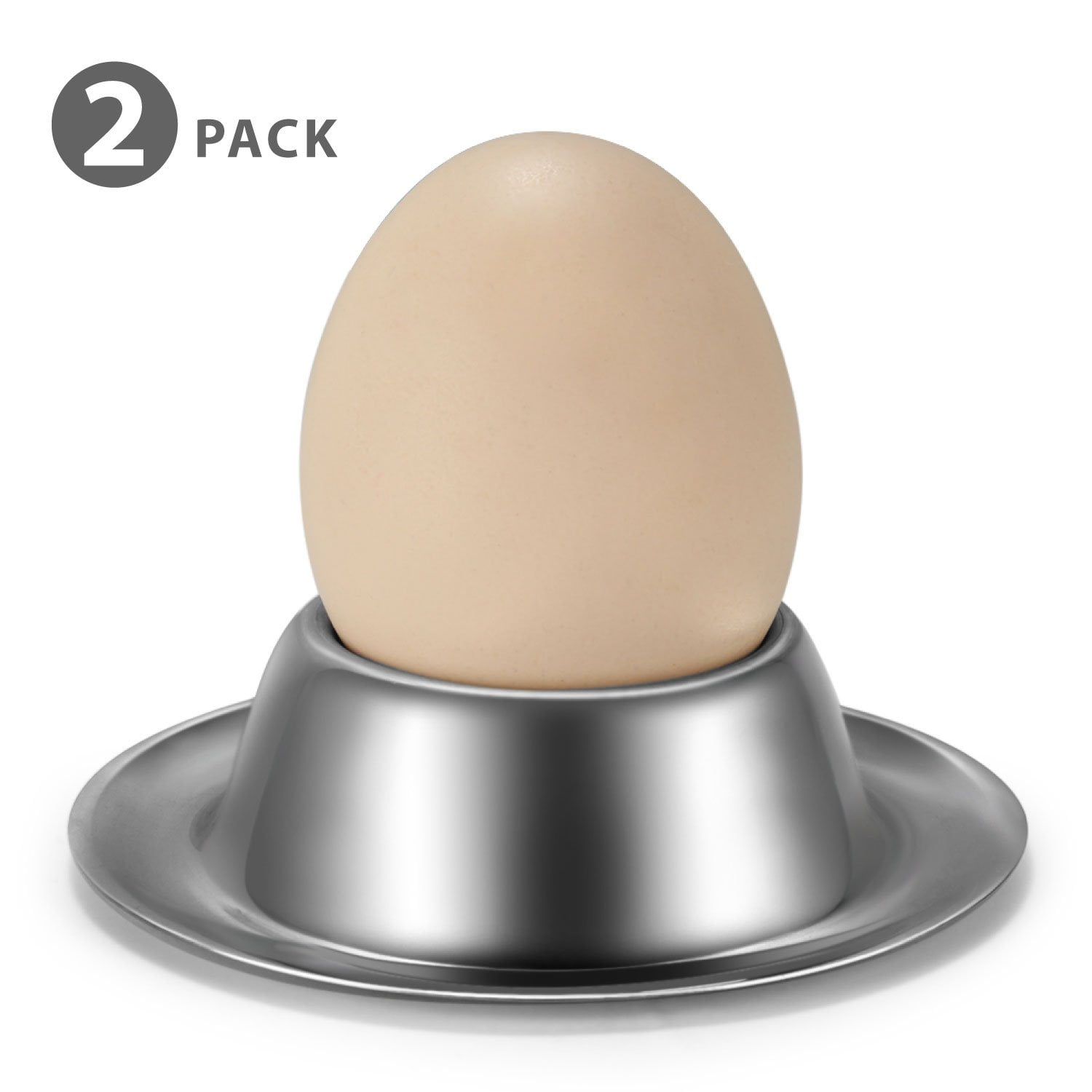 Porcelain Hard Soft Boiled Egg Holder Keeper Container w/Base Flexzion Ceramic Egg Cups Set of 4 Pack White Stackable Serving Dish Plate Stand Serveware for Countertop Display Kitchen 