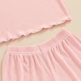 thumbnail image 5 of Bagilaanoe 2pcs Toddler Baby Girl Shorts Set Flowers Sleeveless Camisole Tops + Shorts Kids Casual Summer Clothes, 5 of 6