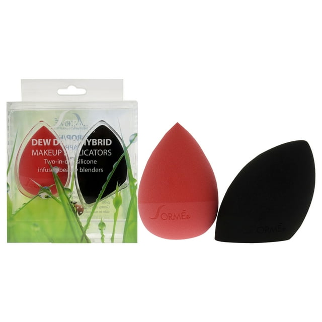Mélangeur Hybride en Silicone Infusé Dew Drop par Sorme Cosmetics pour Femmes - 2 Pcs Éponge