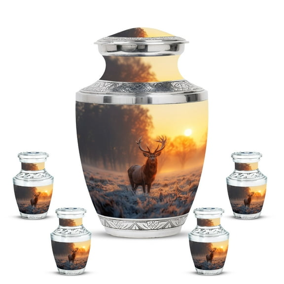 KARYLIZ Deer Urns for Ashes Adult Male - Burial Cremation - Cremation Funeral for Burial - Funeral for Human Ashes Adult Female - Decorative Funeral for Human Ashes Adult Memorial Gifts