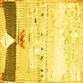 thumbnail image 1 of Ahgly Company Machine Washable Indoor Square Persian Yellow Traditional Area Rugs, 7' Square, 1 of 4