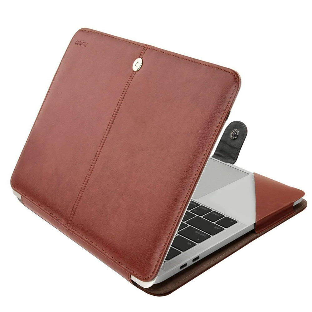 MOSISO MacBook Pro 15 PU Leather Case A1990/A1707 with Touch Bar, Book