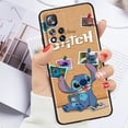 thumbnail image 3 of Anime Stitch Cute Disney For Xiaomi Redmi Note 12 12S Turbo 11 11T 11S 10 10S 9 8 8T 7 Pro Plus 5G Black Phone Case Cover, 3 of 5
