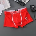 thumbnail image 1 of Ropa interior para hombre, calzoncillos tipo bóxer transpirables de algodón puro populares para jóvenes, calzoncillos tipo bóxer de cintura media de moda con letras, calzoncillos tipo bóxer con, 1 of 6