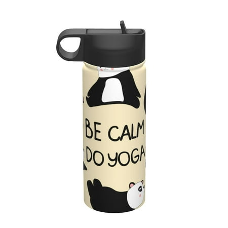 

Tideii Panda Doing Yoga for 18OZ Insulated Space Bottle Stainless Steel Water Cup with Straw Suitable for Outdoor Sports Unisex