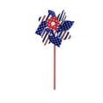 thumbnail image 3 of AYktou 10 Pack Patriotic Pinwheels July Of 4Th Decorations, Independence Day Windmill USA Flag Wind Spinner Memorial Day Party Supplies for Table Centerpiece Parade, Scare Birds Repellent Devices, 3 of 7