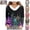Multicolor, variant on Mfakffe Christmas Shirts for Girls Long Sleeve V-Ncek Tops Winter Comfortable Christmas Graphic Sweater Loose Fit Pull on Tee