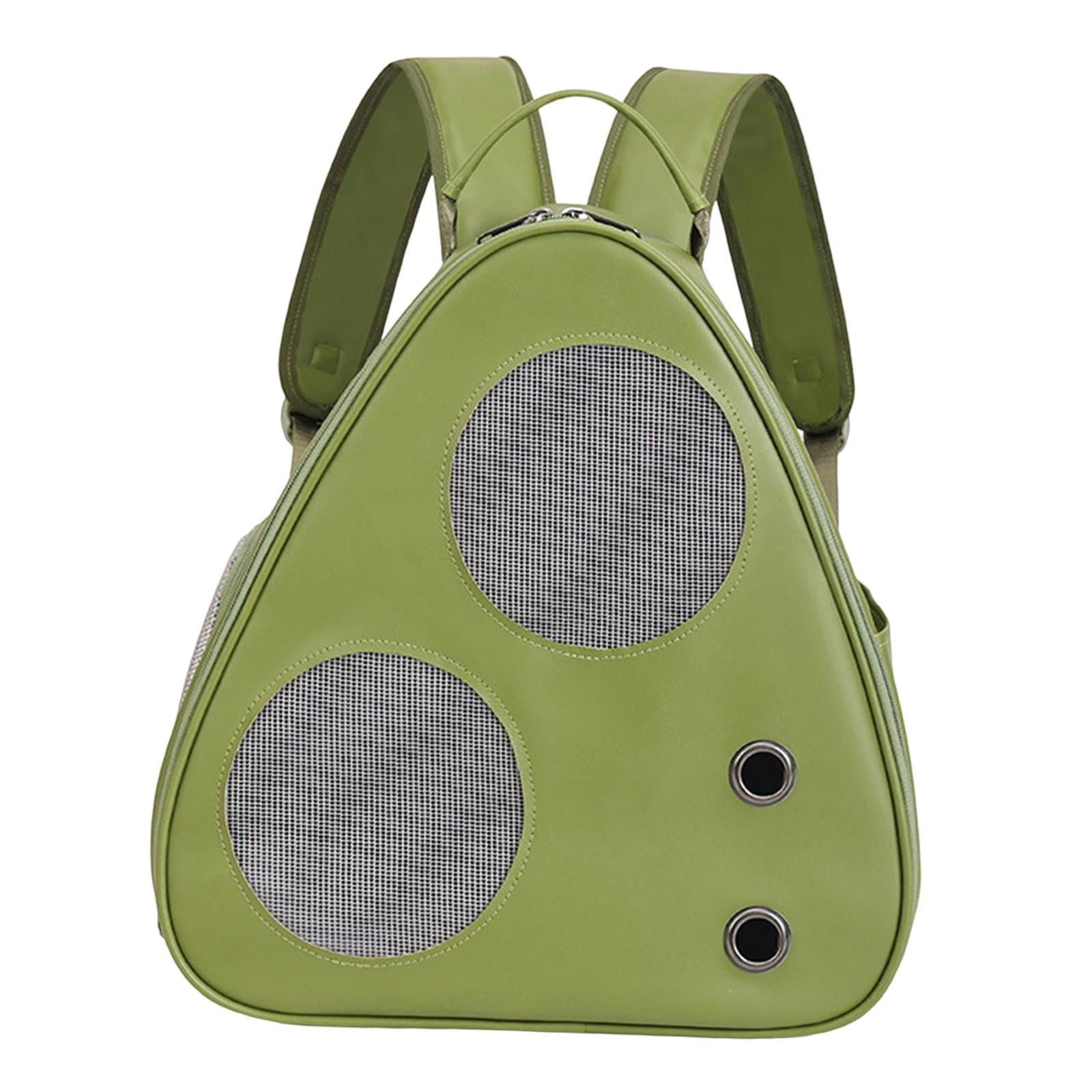 Bvdfgk Cat Carrier Backpack, Ventilated Mesh And Holes, Side Pocket, Small, Medium, Cat Green