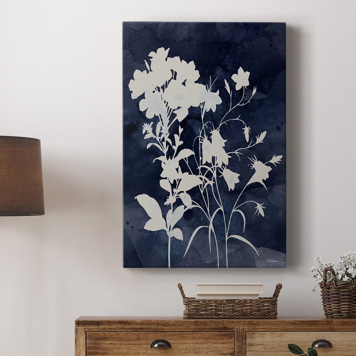 Indigo Botanical II Revisited Premium Gallery Wrapped Canvas - Ready to Hang
