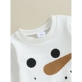 thumbnail image 5 of Wassery Baby Boy Girl Christmas Outfits Clothes 6M 12M 18M 2T 3T Toddler Long Sleeve Santa Snowman Print Sweatshirts +Long Pants 2Pcs Fall Christmas Clothing for Kids Boy Girl, 5 of 9