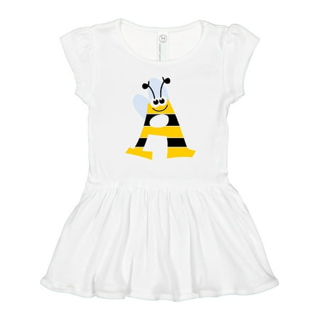 

Inktastic Cute Bee Initial a Gift Toddler Girl Dress
