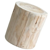 LULULION Rustic Stool Wood Beige 1Set