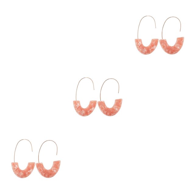 Pendientes Sonducket Estilo Simple en Forma de U Estampado de Leopardo