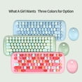 thumbnail image 4 of Mofii CANDY Keyboard Mouse Combo Wireless 2.4G Mixed Color 84 Key Mini Keyboard Mouse Set with Circular Punk Key Caps Pink, 4 of 8