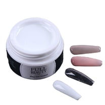 Awwp White Extension Glue X1 Poly Nail Extension Gel 4 Colors Clear White Nail Gel Nail Strengthener 3D Molding Gel with Nail Gel Brush Pen Nail French Manicure，15ml