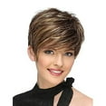 thumbnail image 2 of Female Short Straight Pixie Wig Brown Layered Wigs, 2 of 4