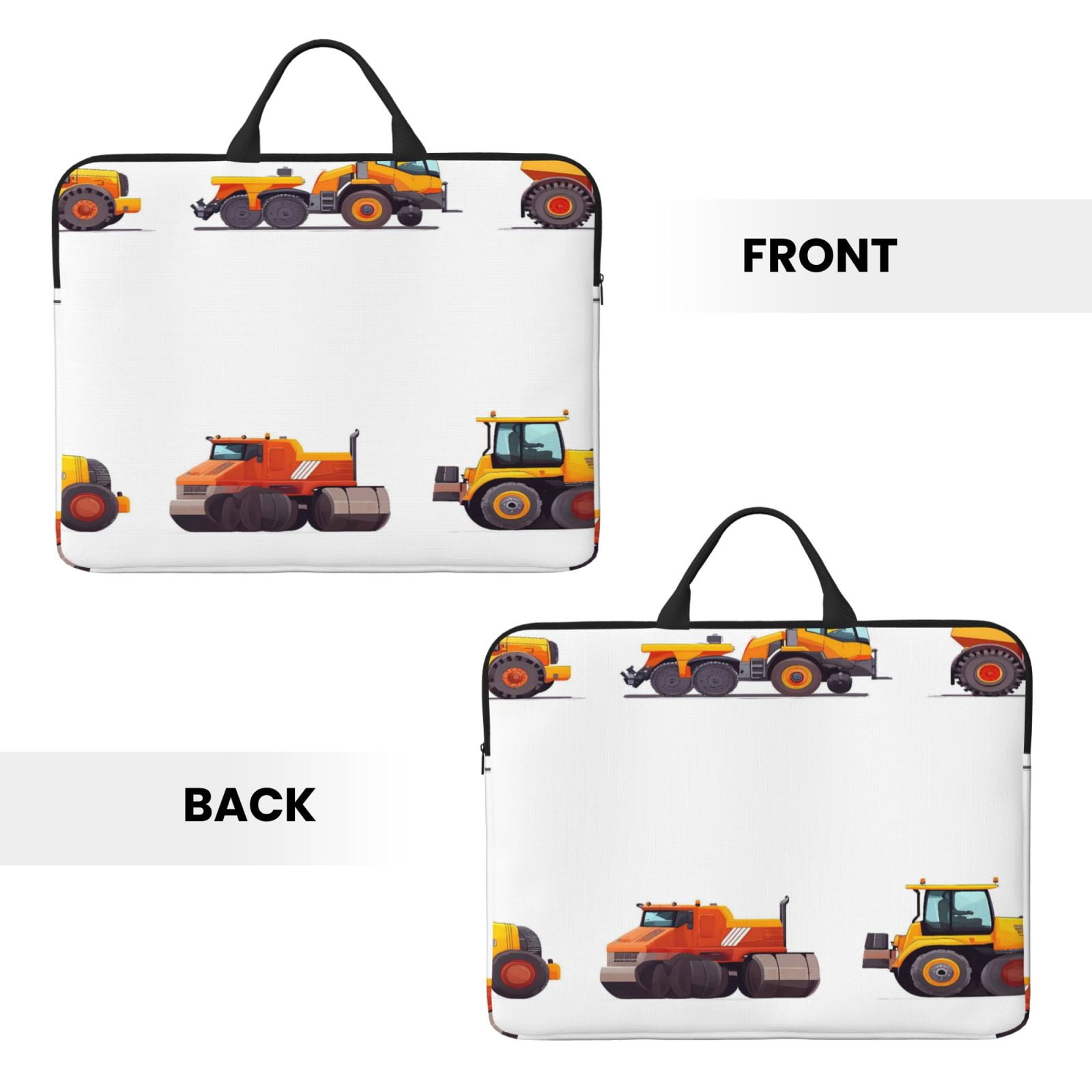Laptop Sleeve Bag For Women Men 14inch Waterproof Durable Protective Computer Carrying Cover Handle Laptop Case Bag Engineering Vehicle-1