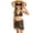 R39-Coffee, variant on RMGVDSD Girls Swimsuit Bikini Sets Leopard Print Bikini Swimwear 3 Piece Swimsuits Halter Top Bikini Bottoms Bathing Suit With Cover Up Skirt 10-11 Years