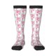 thumbnail image 1 of Fotbe Flamingo On Checkered Calcetas Divertidas Estampadas para Hombre y Mujer, Calcetas de Algodón hasta la Rodilla para Caminar, Correr, Enfermería y Embarazo, 1 of 6