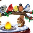 thumbnail image 3 of The Bradford Exchange Lighted Musical Snowman & Songbird Sculpture Christmas Decoration by Thomas Kinkade, 3 of 5