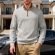 thumbnail image 3 of Ceisia Men's Casual Striped Half Button Round Neck Pullover with Pocket Daily Fashion Top Gift, 3 of 9