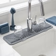 thumbnail image 2 of Unique Bargains Faucet Mat for Kitchen Sink Splash Guard Sink Area Mat Gray, 2 of 7