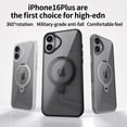 thumbnail image 2 of ELEHOLD Clear Case for iPhone 16, Magnetic Translucent Clear Case with Invisible Stand,Gray, 2 of 6