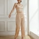 thumbnail image 5 of Gibobby Pijamas para mujer Pijamas de mujer Lencería Lencería de satén Sexy Camisón Slips Conjuntos de dormir Sexy Slips Ropa de dormir Conjuntos de camisón(Oro Rosa,G), 5 of 5