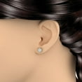 thumbnail image 4 of 1 Carat (ctw) Cluster Diamond Stud Earrings in 10K Yellow Gold, 4 of 5