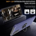 thumbnail image 3 of for Moto G 5G 2022 Case with HD Screen Protector, [Military Grade] Shockproof Protection Case with 360° Magnetic Built-in Ring Holder Kickstand Phone Case for Motorola Moto G 5G 2022, Blue, 3 of 14