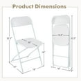 thumbnail image 3 of Costway 4 Pack Metal Folding Chairs with Plastic Seat & Back Heavy-Duty Metal Frame, 3 of 10
