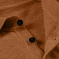 thumbnail image 5 of Men's Cotton Knit Polo Sweater Fall Winter Casual Long Sleeve Heavyweight Collared Thermal Pullover Jumper Tops (M, Brown), 5 of 6