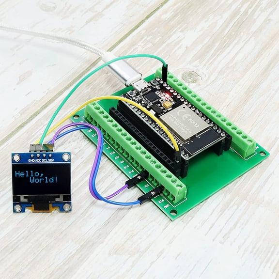 2Pcs ESP32 Breakout Board GPIO 1 Into 2 for 38PIN Narrow Version