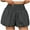 Dark Gray, variant on Summer Savings Akafmk Summer Womens Shorts, Women Casual Shorts, Women's Shorts Casual Flowy Linen High Waist Drawstring Elastic Pockets