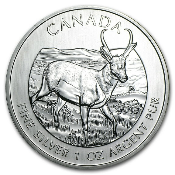 2013 Canada 1 oz Silver Wildlife Series Pronghorn Antelope