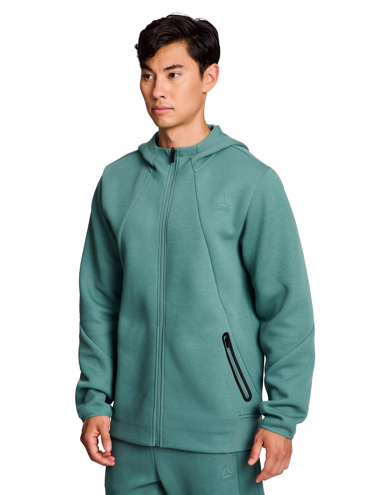 Reebok Men's and Big Men's Momentum Fleece Full Zip Hoodie, Sizes XS-5XL