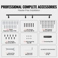 thumbnail image 3 of VEVOR Handrail Stair Railing, 12 ft, Wall Mount Handrails for Indoor Stairs, Thickened Aluminum Alloy Hand Rail with Installation Kit, 440 LBS Load Capacity Stairway Railing for Outdoor Stairs, 3 of 9