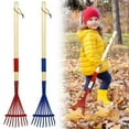 thumbnail image 2 of 2-Piece Garden Tool Set, Rake & Leaf Collector, 9-Tine, Wooden Handle, for Kids & Household Use, 2 of 6