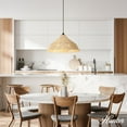 thumbnail image 3 of Hunter - Agoura 3-light Matte Black, Large Pendant Light, Dimmable, Casual Style, Cone Shaped, for Bedrooms, Dining, Living Rooms - 48080, 3 of 8