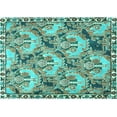 thumbnail image 1 of Ahgly Company Machine Washable Indoor Rectangle Animal Turquoise Blue Traditional Area Rugs, 8' x 12', 1 of 4