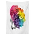thumbnail image 3 of Ambesonne Book Tablecloth Rectangular Table Cover, Words Between Pages Vivid, 60"x84", Multicolor, 3 of 4