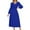 Blue, variant on Cathalem Long Sleeve Dress for Women Womens Cocktail Dress Wrap V Neck Pleated Stretchy Midi A Line Wedding Guest Dress (Green,M)