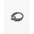 thumbnail image 3 of FANSING Halloween Septum Jewelry 16g Bat Septum Ring Surgical Steel Piercing Rings 16 Gauge 10mm Daith Hoop Earring Black Metal with Clear CZ, 3 of 4