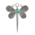 thumbnail image 1 of Dragonfly - Composite Copper Blue Turquoise 925 Silver Ring s.6.5 ALLR-20043, 1 of 1