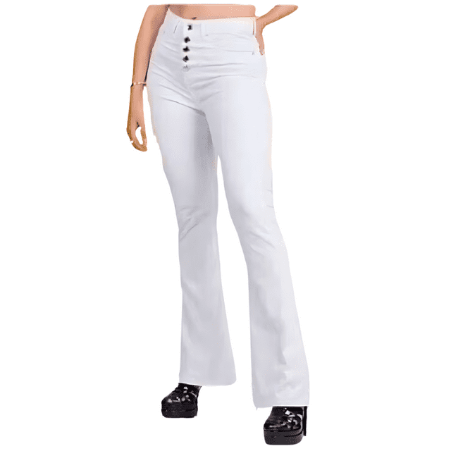 PANTALON PUSH UP, MARCA CKLASS, COLOR BLANCO, TALLA 7