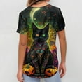 thumbnail image 4 of MLQIDK Halloween Print Scrubs for Women Nurse Uniforms Short Sleeve Halloween Nursing Tops Fun V-Neck Scrub Shirts Pumpkin Ghost Bat Printed Nurse Uniforms Black M, 4 of 4