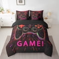 thumbnail image 2 of Castle Fairy Teens Boys Girls Black Red Gamepads 7-Piece Bedding Comforter Set,Video Game King Bedding Sets,Abstract Splash Ultra Soft Bed Sheets,Microfiber Bedroom Decor, 2 of 8