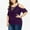 Purple, variant on Plus Size Tops for Women ,Fashion Womens Plus Size Lace Basic Solid Cold Shoulder Cowl Neck T-shirt Tops Dressy Blouse
