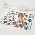 thumbnail image 2 of White Cartoon Dinosaurs Names Pattern Blanket,Comfortable Soft Flannel Throw Blanket,All Season,Warm Lightweight Blankets for Sofa Bed Couch Living Room Chair,30"x40", 2 of 4